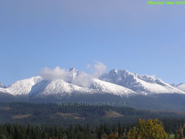 Tatry z vlaku na jedoucí na Poprad.